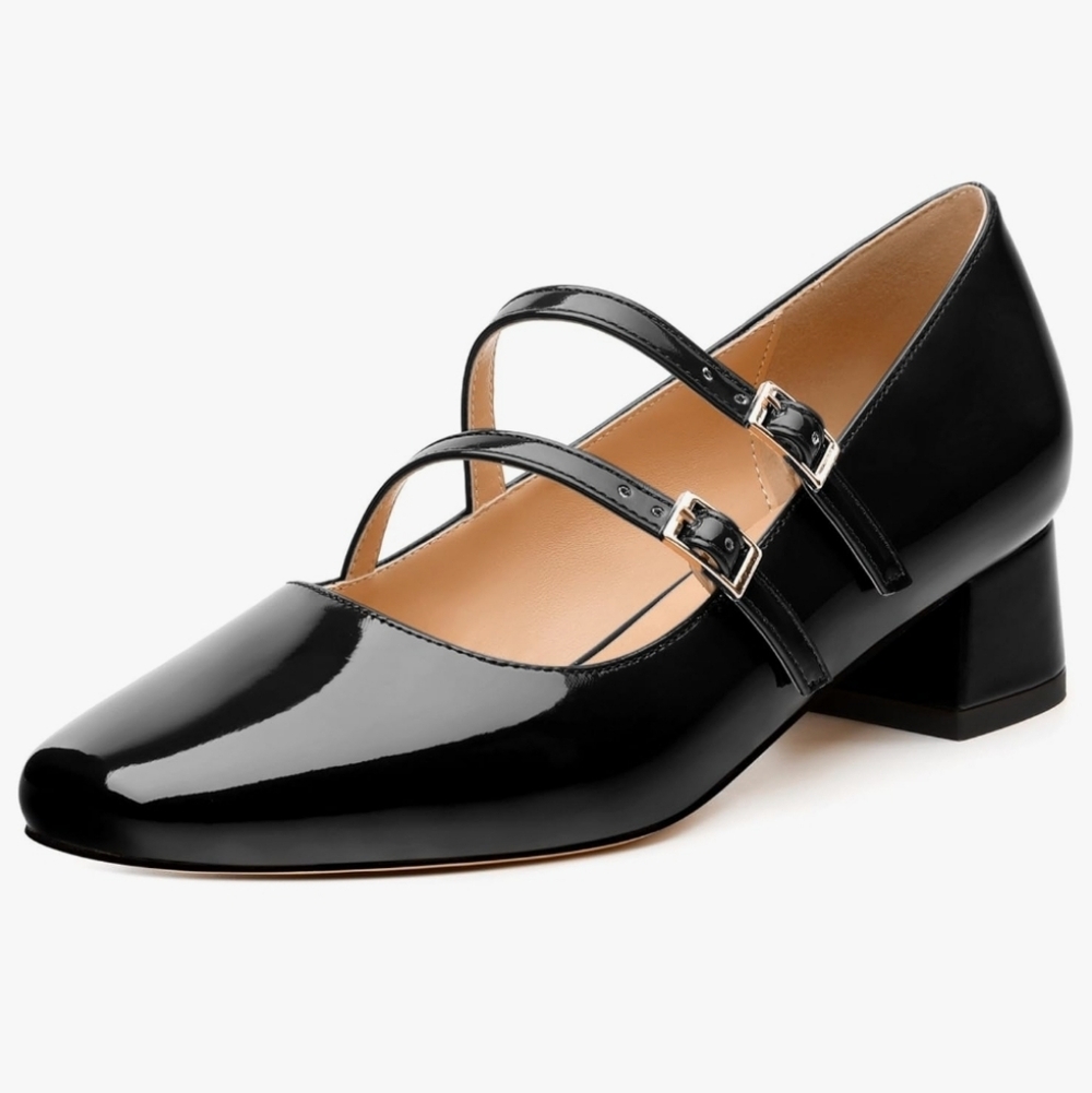 NWOT - Fereshte Black Mary Jane Pumps.